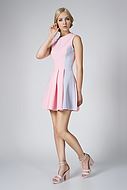 Ärmlös klänning med plisserad kjol, XS - 5XL